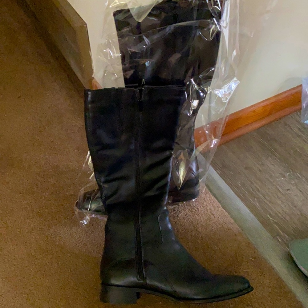 La Canadienne Tall Boots Black Leather Size 9